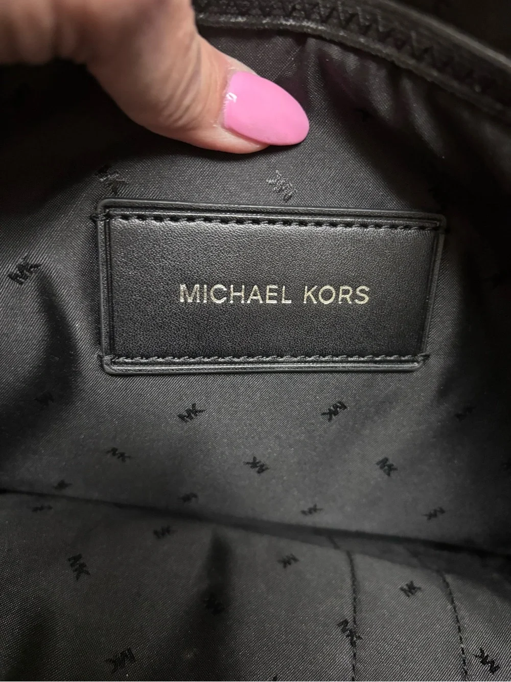 Michael Kors Black Pebbled Leather Briefcase